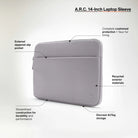 A.R.C. Sleeve With ReSpun 100% Recycled Polyester for 14-inch Laptop (M1-M4, 2021-2024) Incase