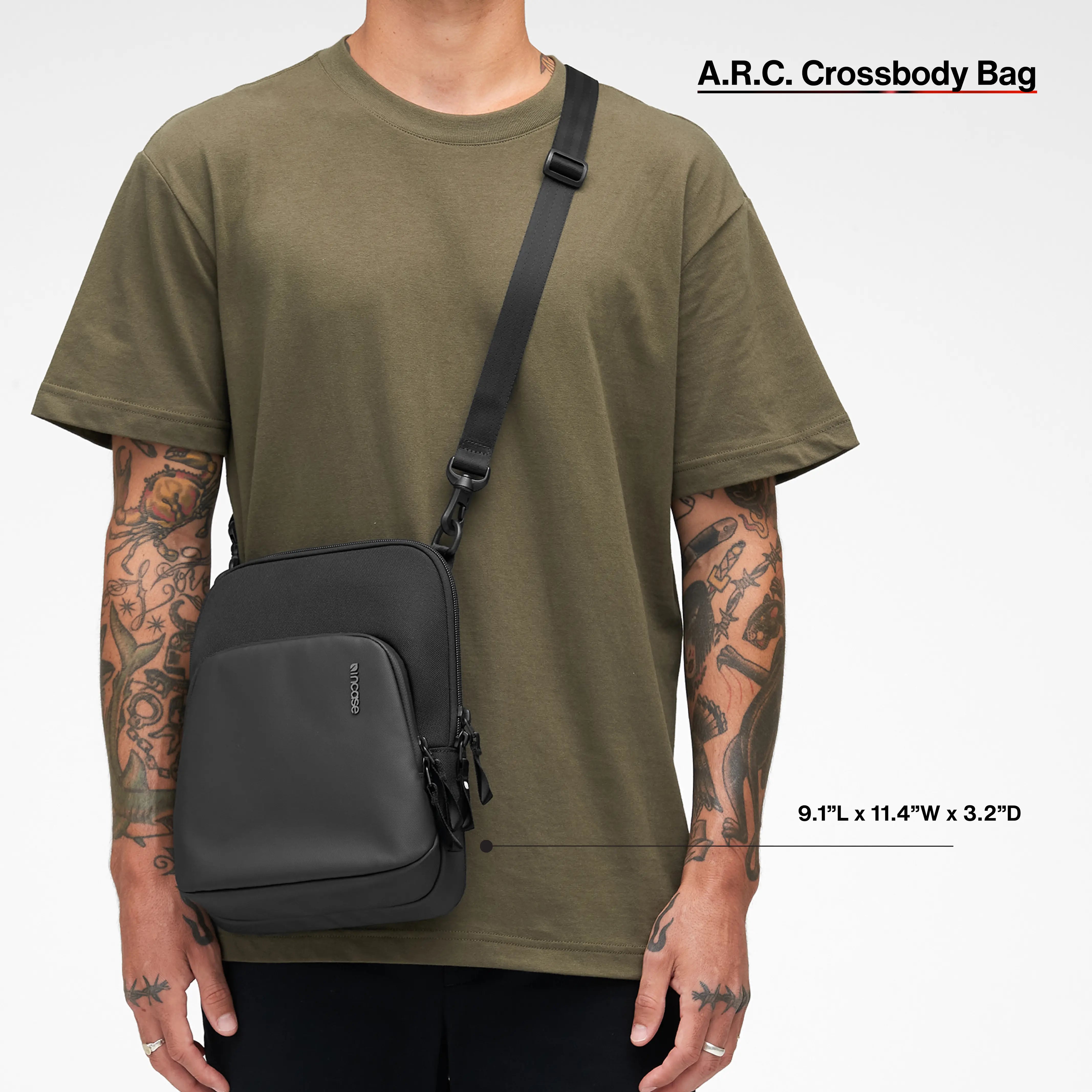 A.R.C. Crossbody Bag With ReSpun 100% Recycled Polyester Incase