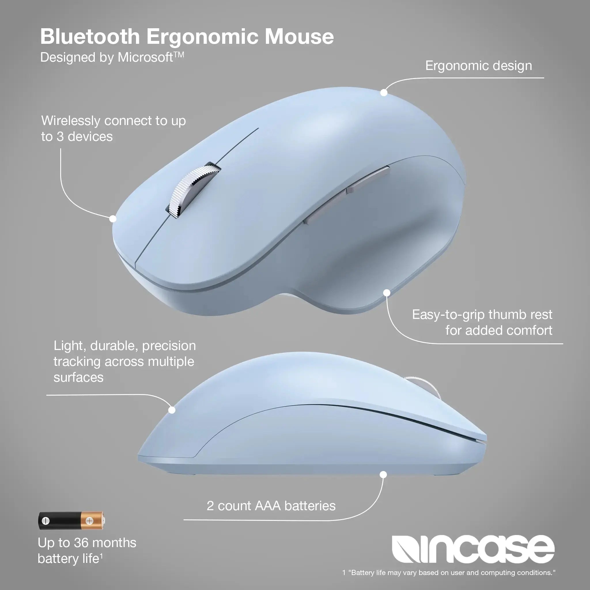 Bluetooth Ergonomic Mouse Incase-Microsoft