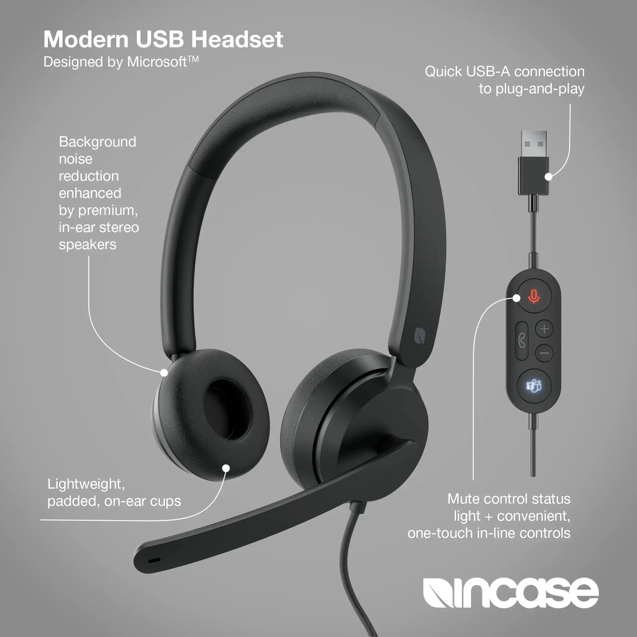 Modern USB Headset Incase