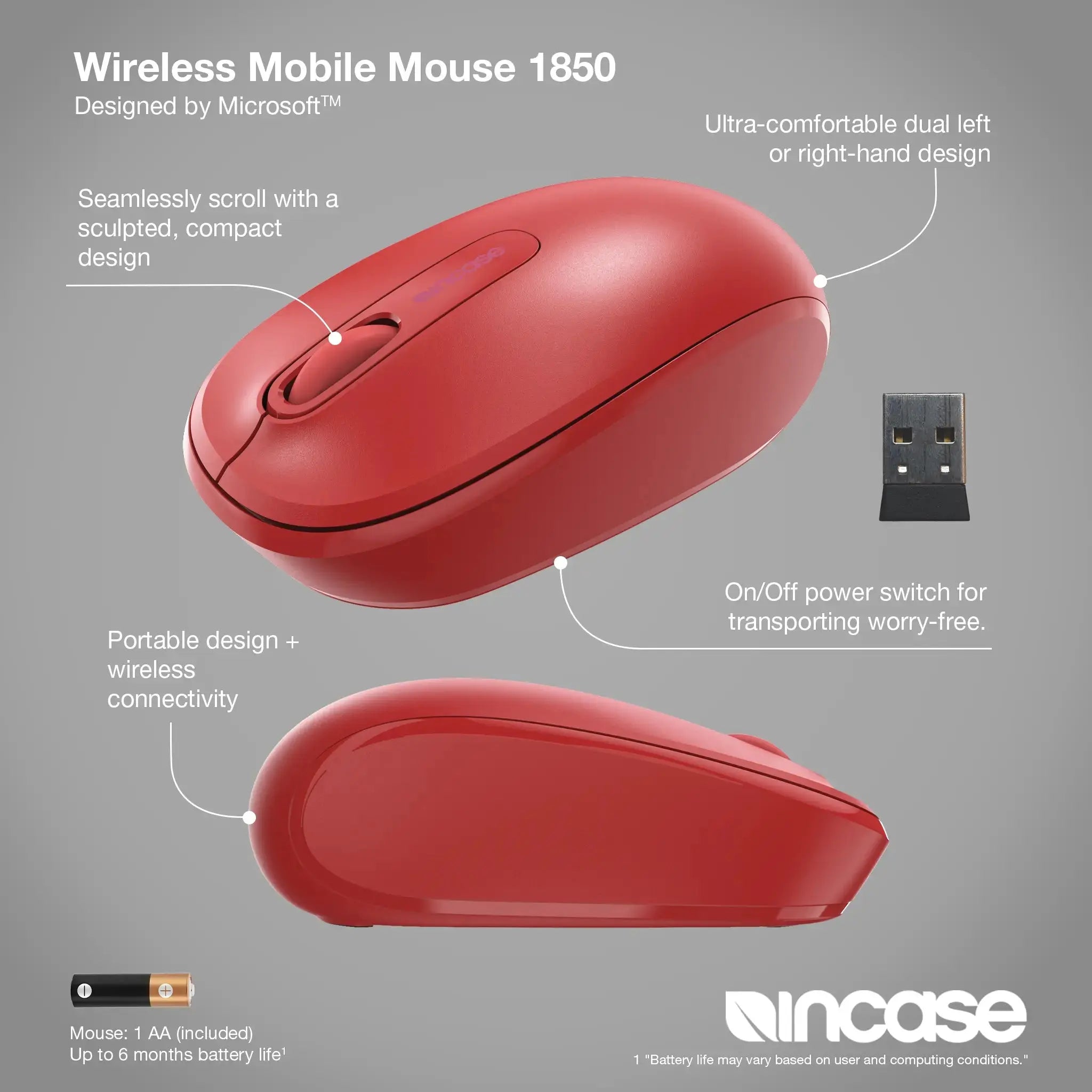 Wireless Mobile Mouse 1850 Incase