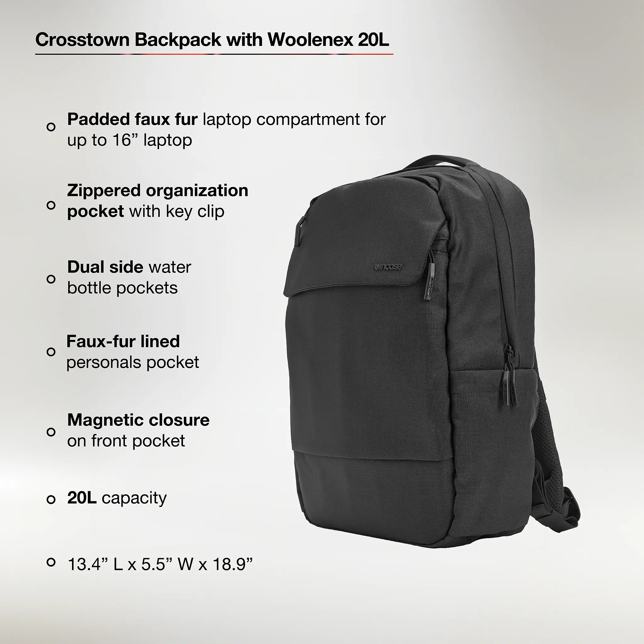 Crosstown Backpack with Woolenex 20L Incase