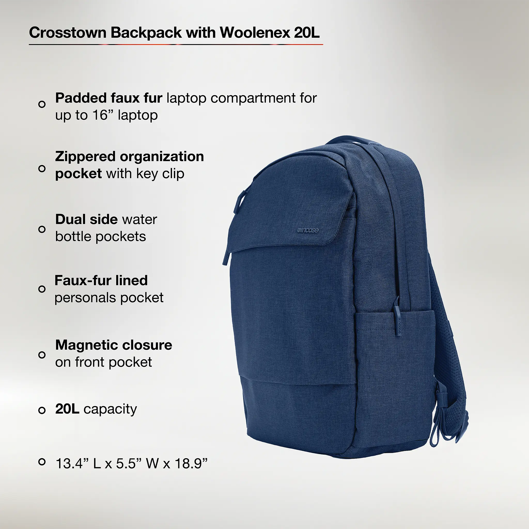 Crosstown Backpack with Woolenex 20L Incase