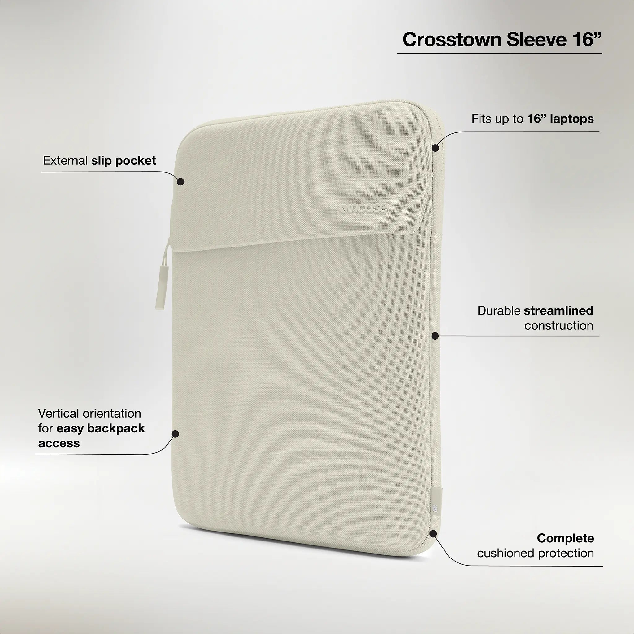 Crosstown Sleeve with Woolenex for 16-inch Laptop Incase